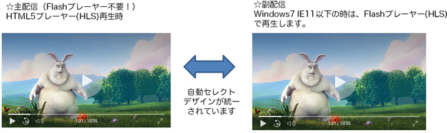 >Wowzaプレーヤー(VOD)再生イメージ